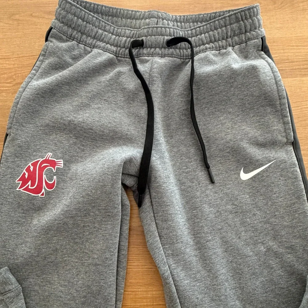 Nike Therma-FIT Washington State WSU Cougars Joggers Mens Small Gray Sweatpants